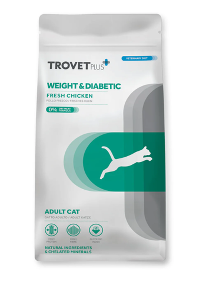 TROVET Plus Weight & Diabetic Fresh Chicken Xira Trofi Gtas Adult 5kg